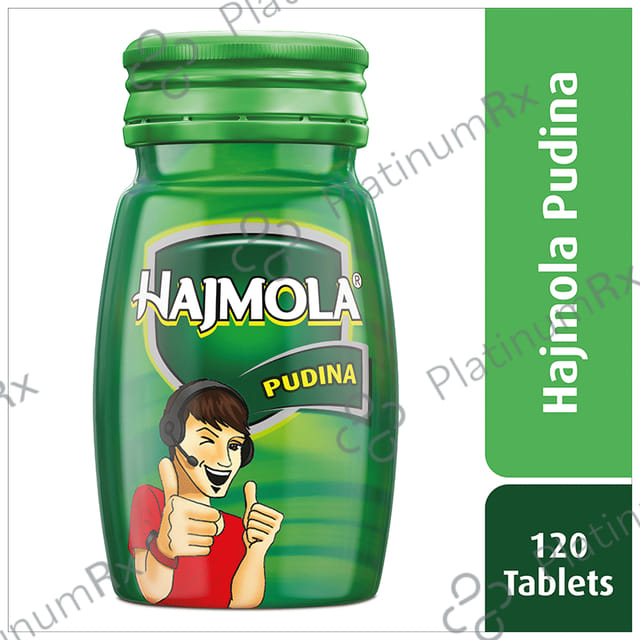 Dabur Hajmola Pudina Flavour Supports Digestive Health Tablet 120s