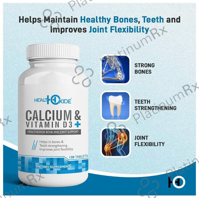 HealthOxide Calcium & Vitamin D3+ Tablet 120s