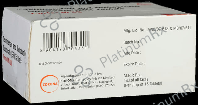 Cortel M 50/40mg Tablet ER 15s