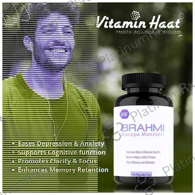Vitaminhaat Brahmi Bacopa 750mg Capsule