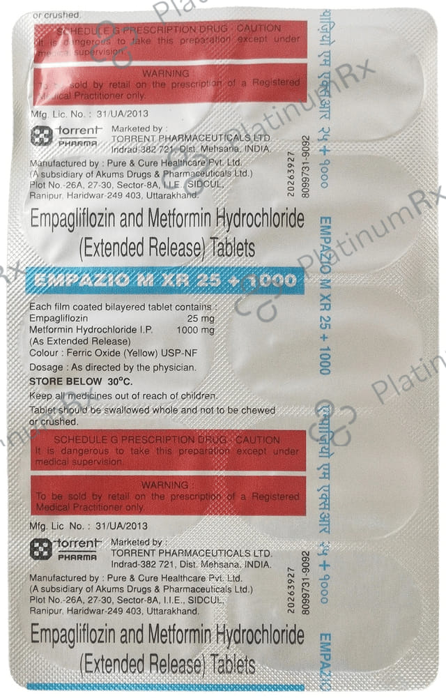 Empazio M XR 25/1000mg Tablet 10s