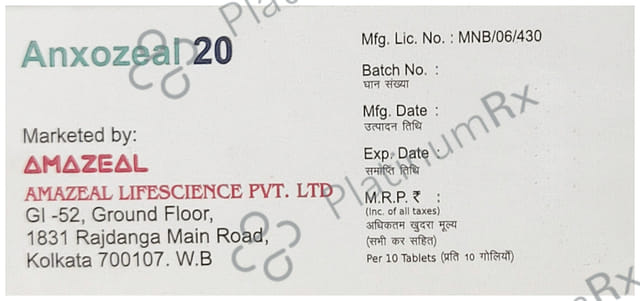 Anxozeal 20mg Tablet