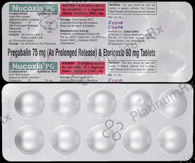 Nucoxia PG 75mg/60mg Tablet