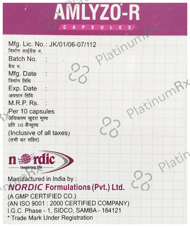 Amlyzo R 30/20mg Capsule 10s