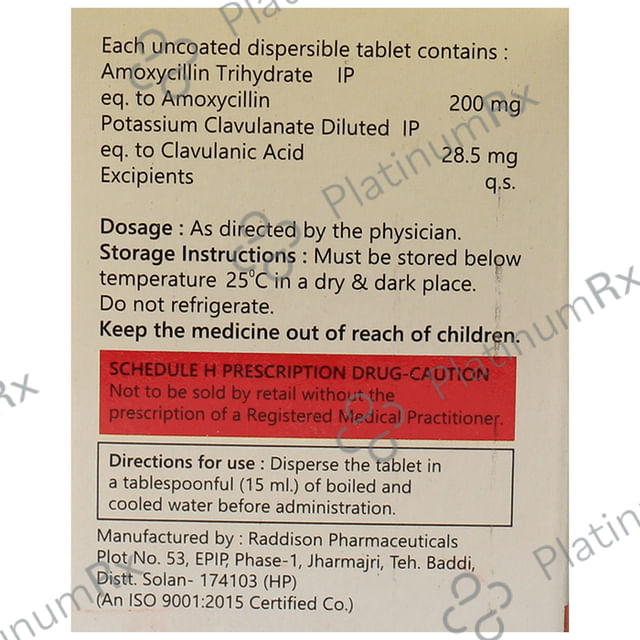 Nourclav Kid 228.5mg Tablet DT 10s