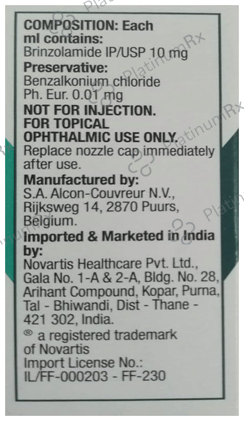 Azopt 1% Opthalmic Suspension 5ml