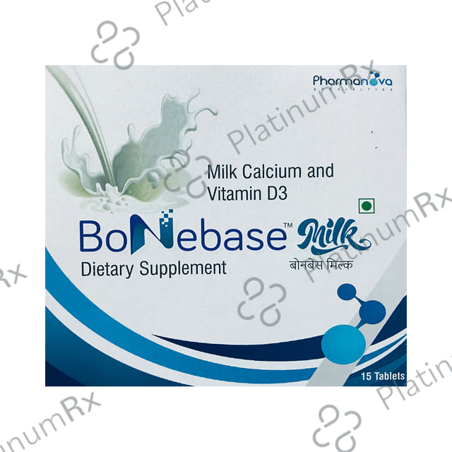 Bonebase Milk 1000mg/1000IU Tablet 15s