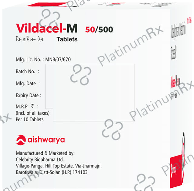 Vildacel-M 50/500 Tablet