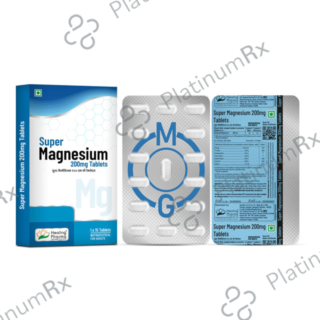 Super Magnesium 200mg Tablet 15s