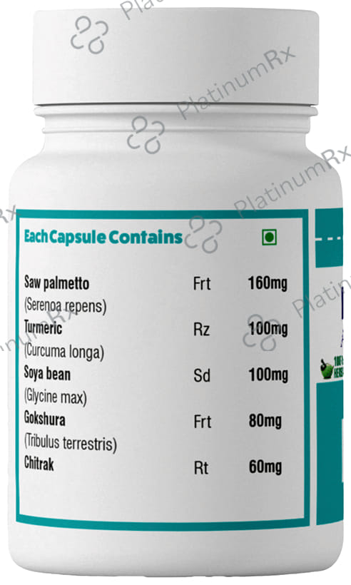 Cureayu Prostate Care Capsule- For Healthier Prostate Functions - Slows Down Aging Effects - Controls Frequency and Urgency of Urination