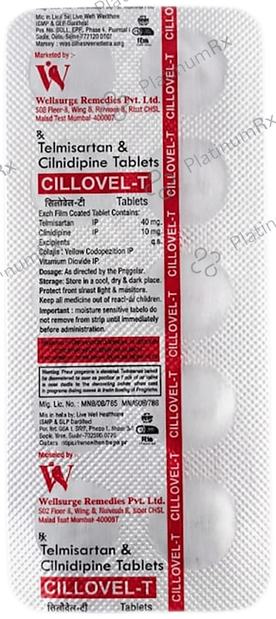 Cillovel T 10/40mg Tablet 10s
