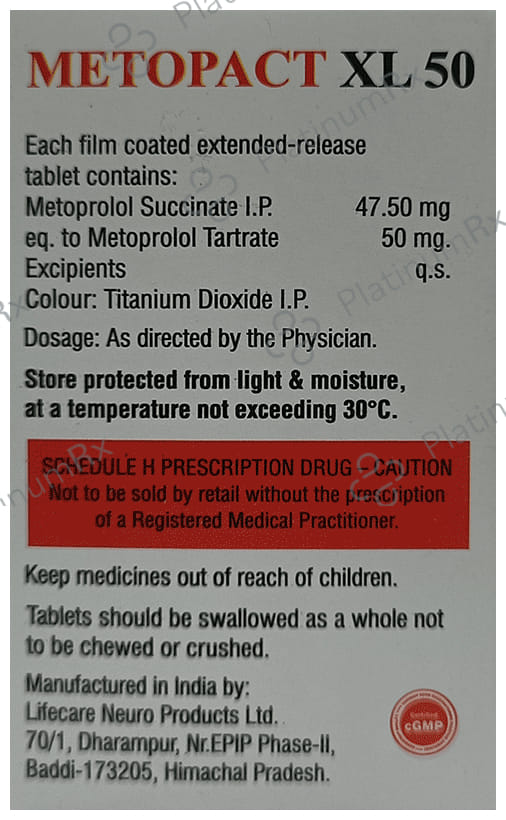 Metopact XL 50 Tablet