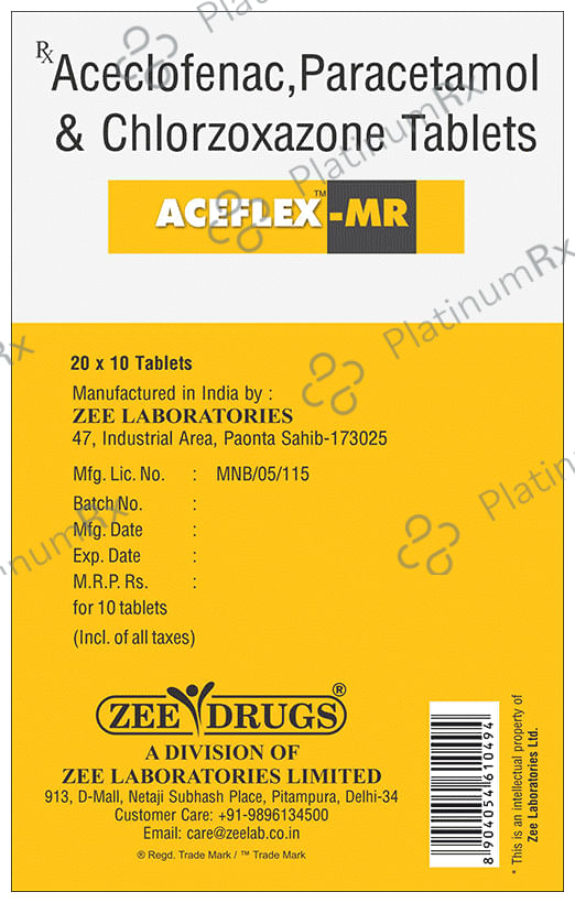 Aceflex MR 100/325/250mg Tablet 10s
