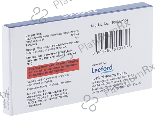 Uriron 100mg Tablet SR 14s