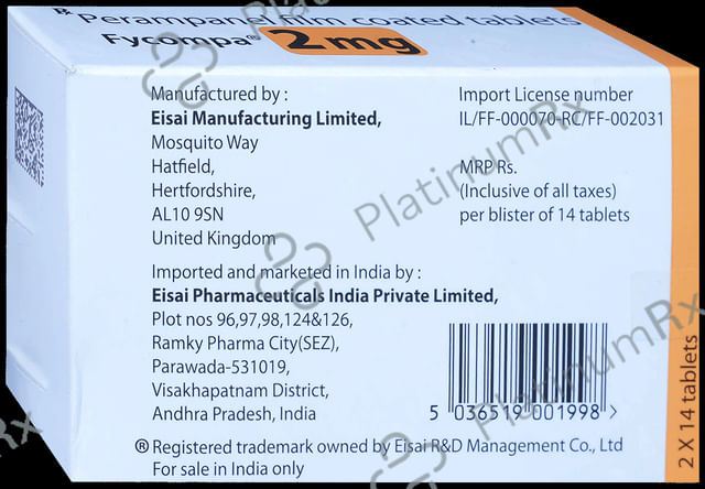 Fycompa 2mg Tablet 14s