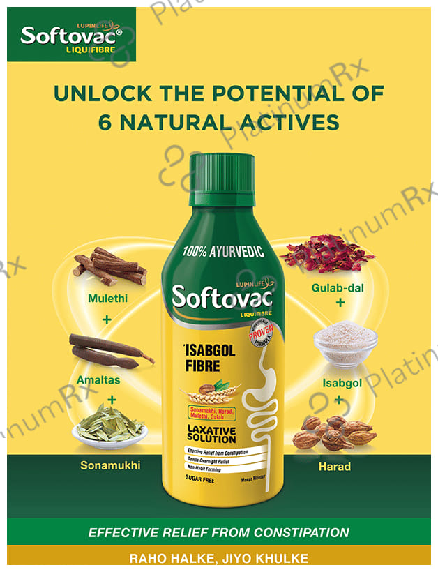 Softovac Sugar Free Mango Flavour Solution 225ml