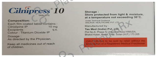Cilnipress 10mg Tablet 10s
