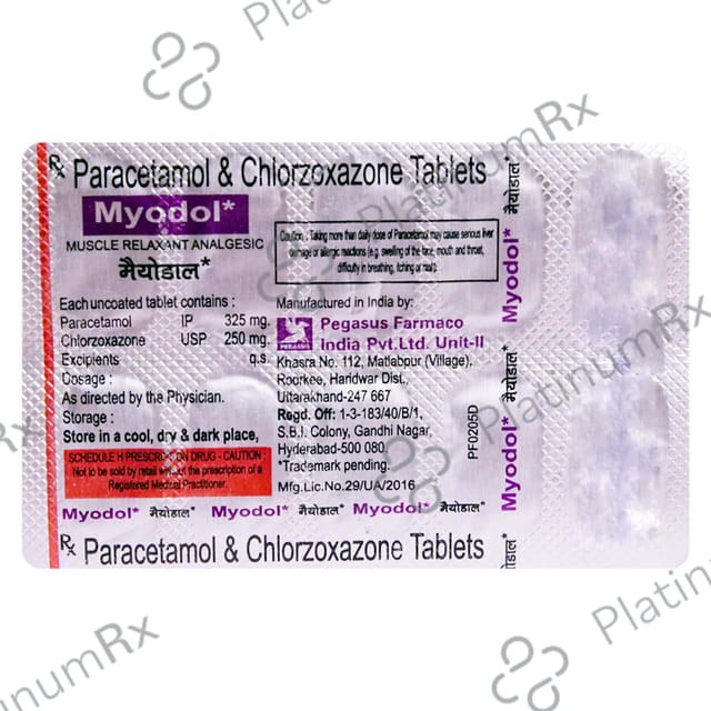 Myodol 250/325mg Tablet 10s