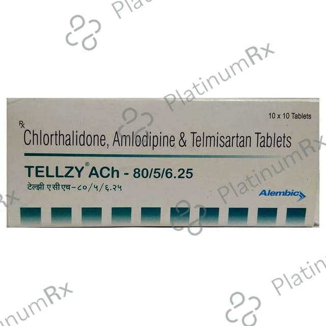 Tellzy Ach 80/5/6.25 Tablet