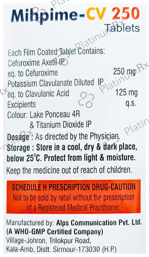 Mihpime CV 250mg Tablet 6s