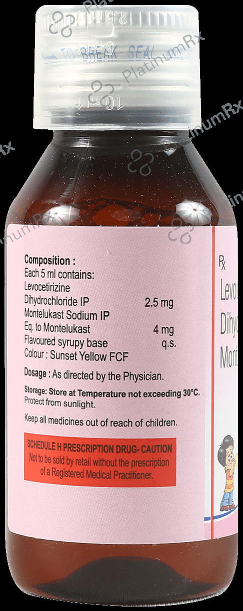Levocet M 2.5/4mg Syrup 60ml