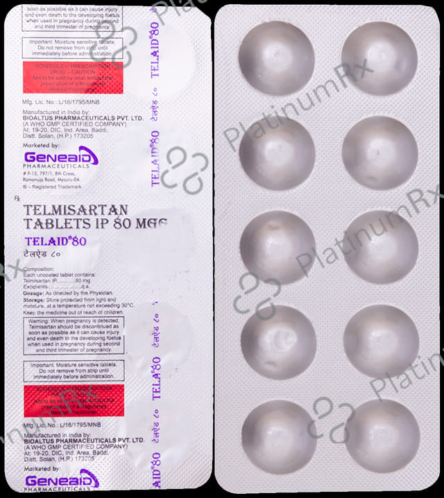 Telaid 80mg Tablet 10s
