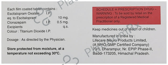 Anxozeal Plus 0.5mg/10mg Tablet