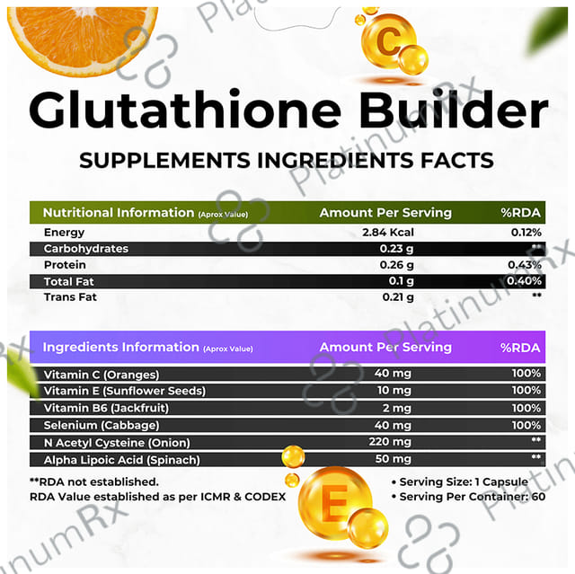 Health Veda Organics Glutathione Builder Capsule