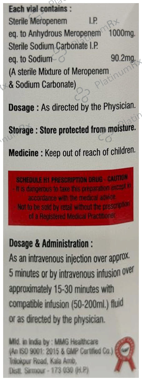 Bpanem 1000mg Injection 1s