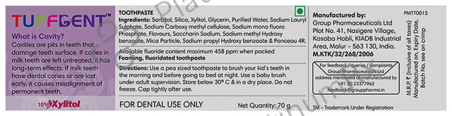 Tuffdent Children's Toothpaste (70gm Each) 3 Tube
