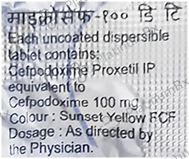 Microcef DT 100mg Tablet 10s