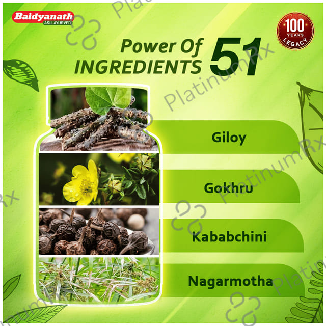 Baidyanath Chandraprabha Bati for Urinary Health 100 tablets