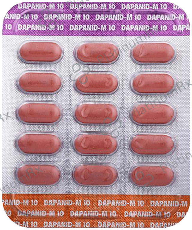 Dapanid M 10/500mg Tablet 15s