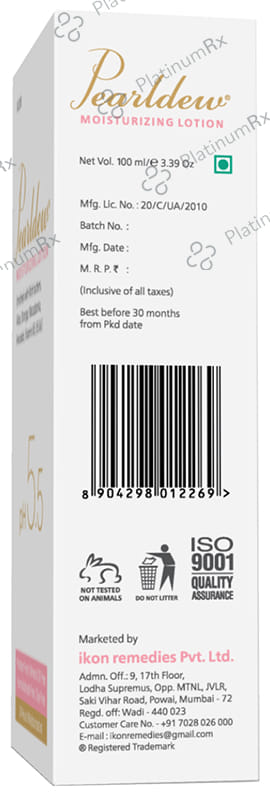 Pearldew Moisturizing Lotion PH5.5 (100ml Each) 2 Tubes