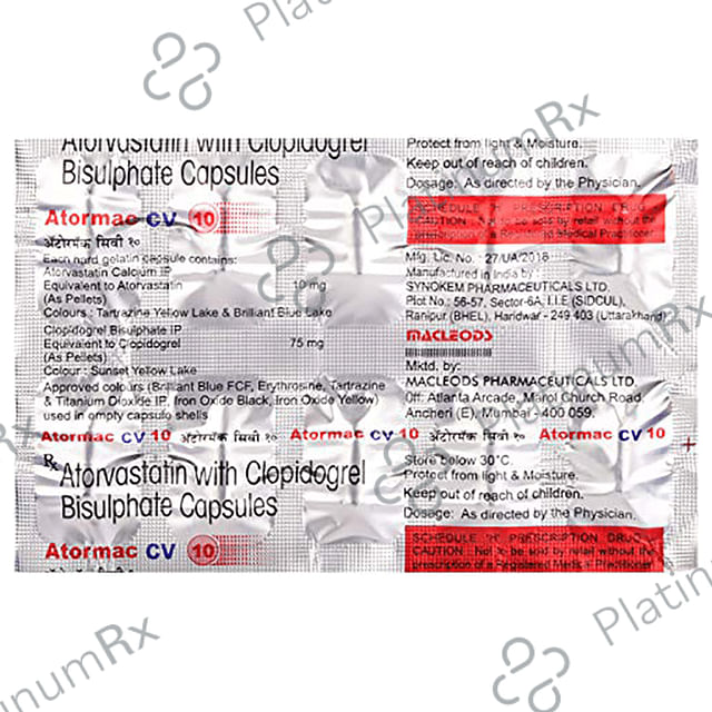 Atormac 10/75mg Capsule 10s