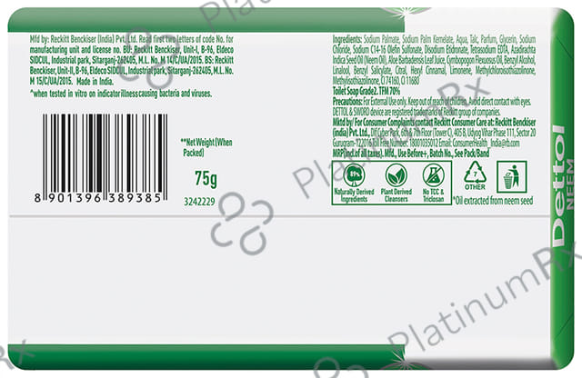 Dettol Neem Soap (75gm Each) 1s