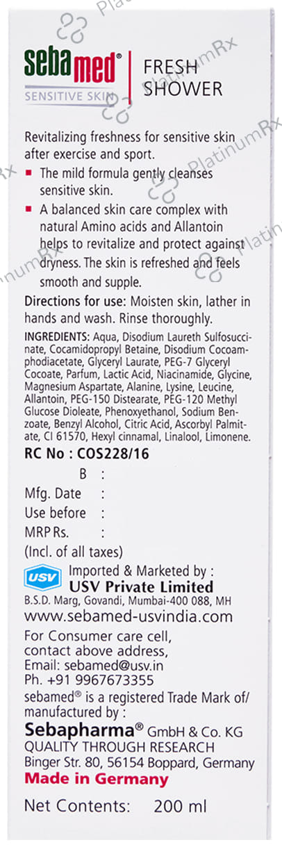 Sebamed Fresh Shower Gel Liquid 200ml