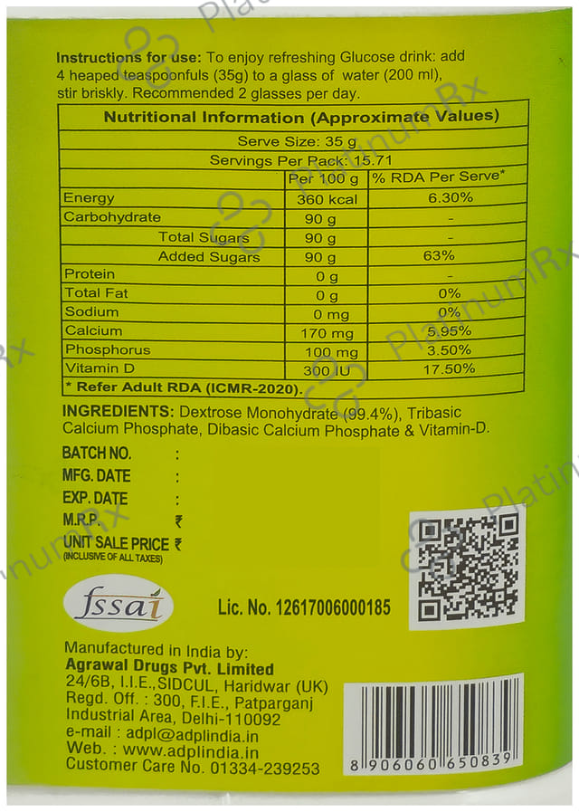 ADPL Glucose-D - Flavour Powder 550 gm