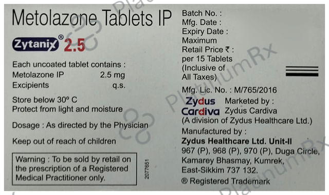 Zytanix 2.5mg Tablet 15s