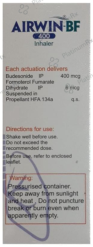 Airwin BF 400/6mcg Inhaler 120MDI