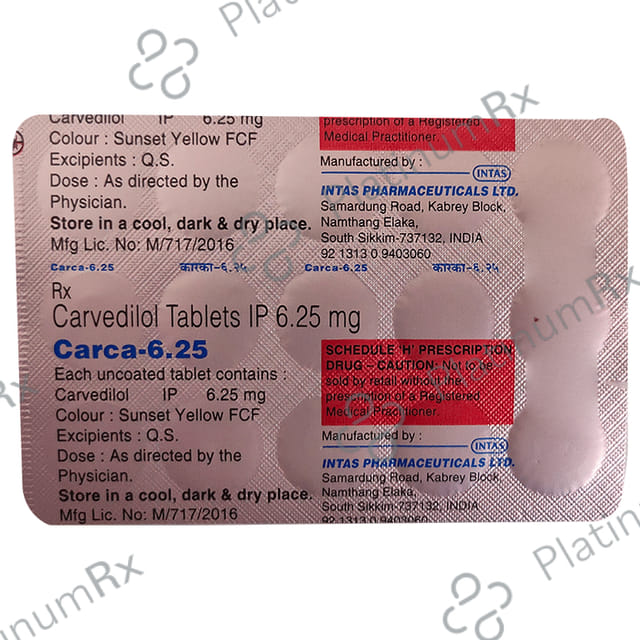 Carca 6.25mg Tablet 10s