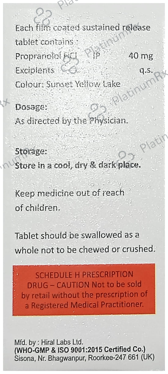 Cipnol SR 40mg Tablet 10s