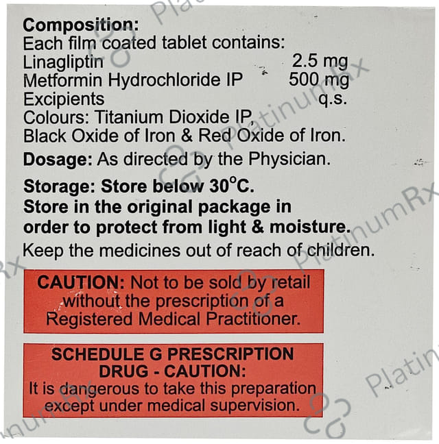 Linatin M 500/2.5mg Tablet 10s
