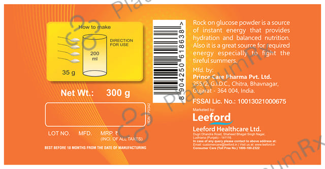 Rock On Glucose C Orange Powder 300gm