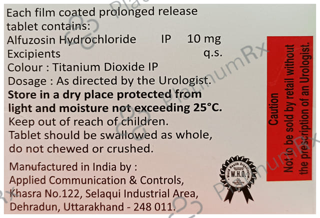 Alfugard 10mg Tablet PR 20s