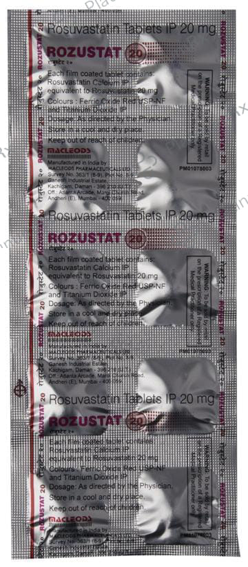 Rozustat 20mg Tablet 10s