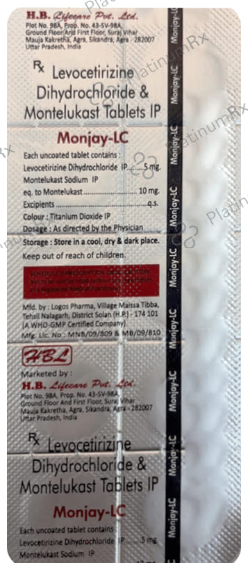 Monjay 5/10mg LC Tablet 10s