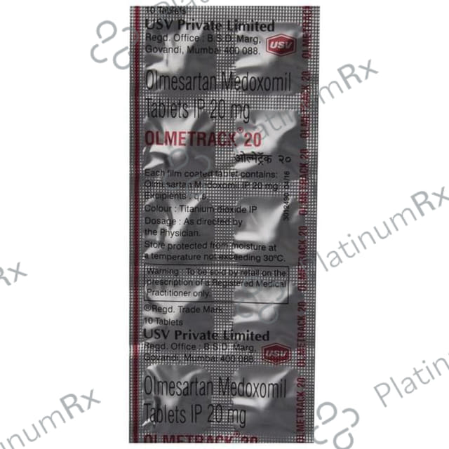 Olmetrack 20mg Tablet 10s