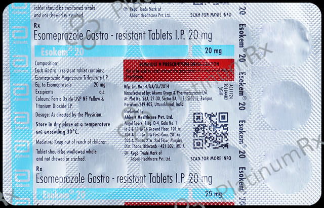 Esokem 20mg Tablet