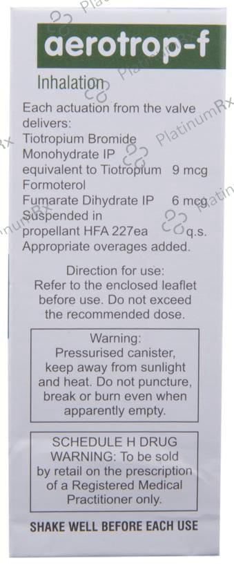 Aerotrop F 6/9mcg Inhaler 180MDI